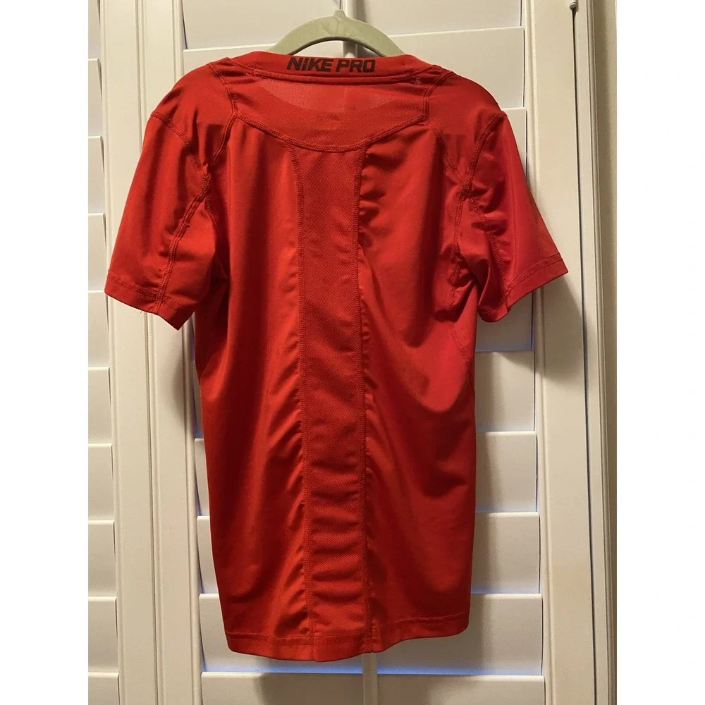 Nike Shirt Youth‎ X-Small Red Short Sleeve Dri-Fit Tee T-Shirt Swoosh Boy's